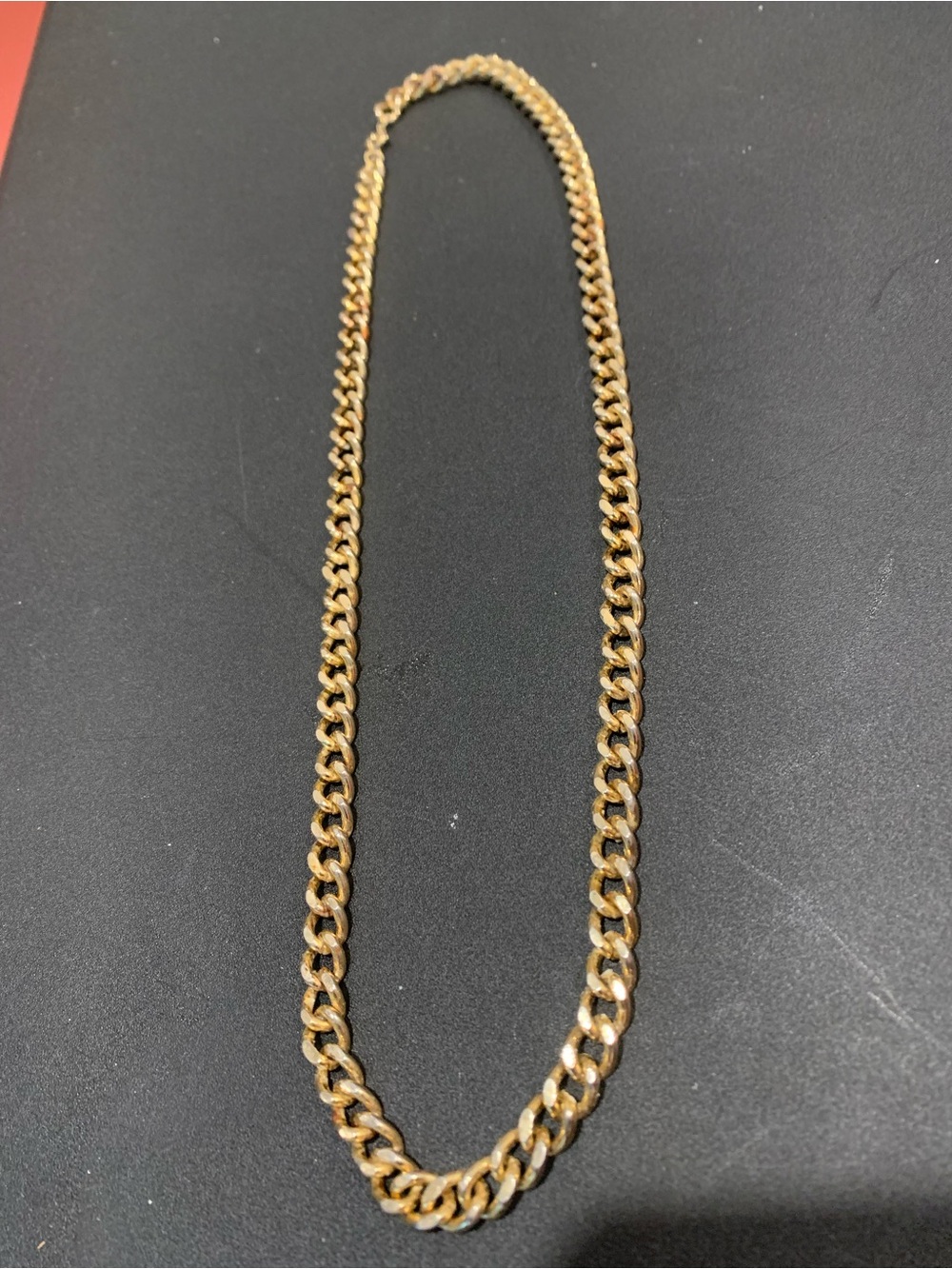 18kt Gold Plated Curb Chain Necklace